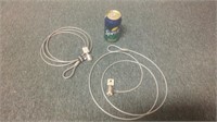 2 câbles d'acier (cadenas) avec clé kensington