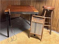 Vintage Wood Folding Card Table and More