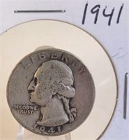 1941 Washington Silver Quarter