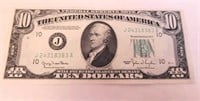 1950 Ten Dollar Bill