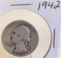 1942 Washington Silver Quarter