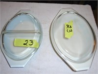 2 Pyrex covered dishes