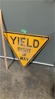 Heavy metal vintage yield sign