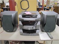 RCA stereo system w/ dual cassette, 5 disc CD