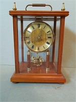 Wood and Gold Colored Cloche Clock