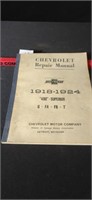1918- 1924 Chevy Repair Manuel original