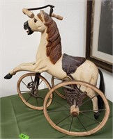 Antique Wooden Horse Tricycle