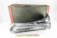 Vintage Marching Baritone Bugle Band Instrument w/