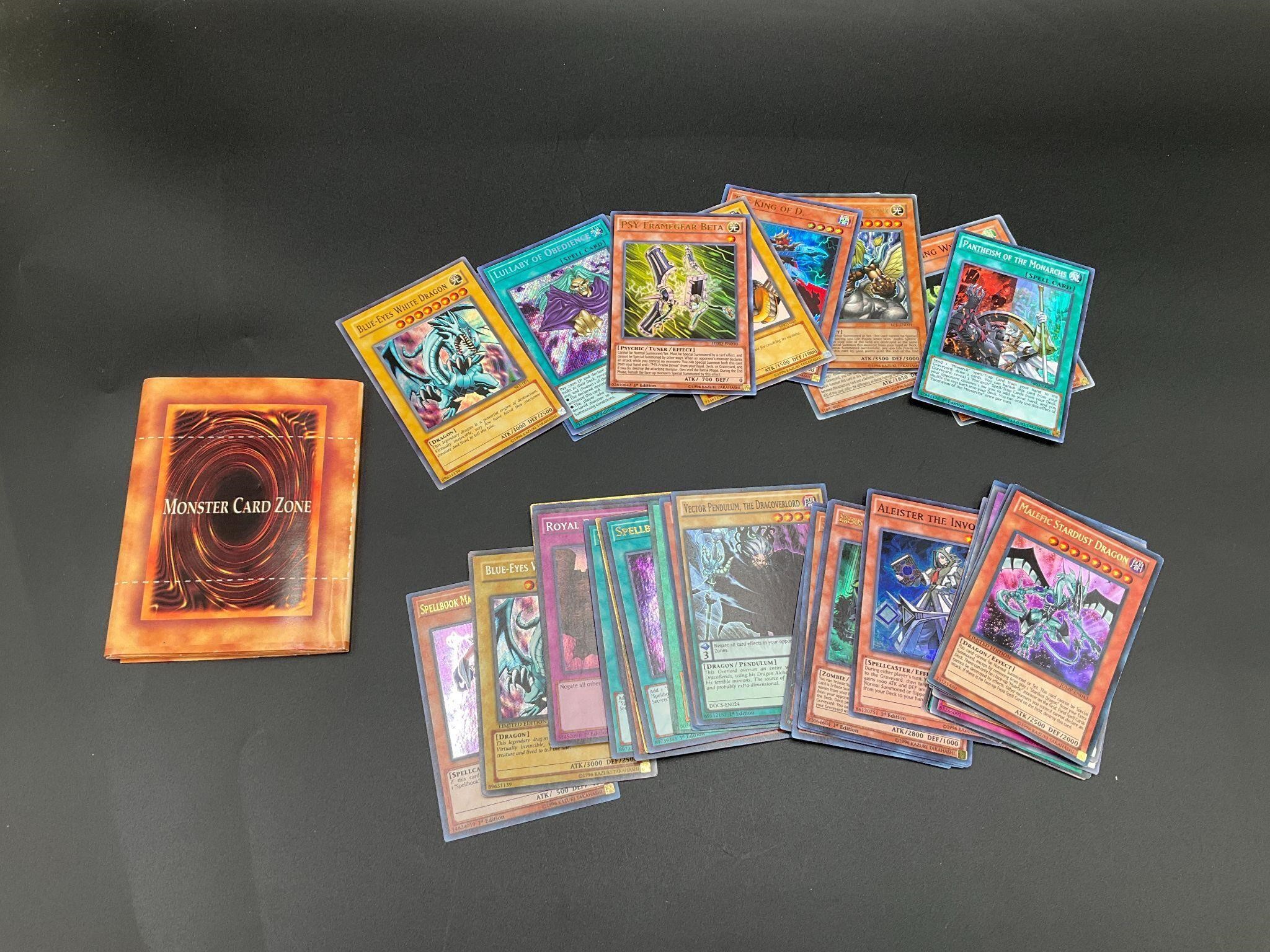 Lot of 33 Yu-Gi-Oh! Trading Cards & Instructions