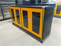 6.7' Heavy Duty Workbench W/Glass Cabinets