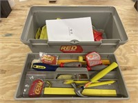Red Toolbox and Contents - Cordless Drill (no
