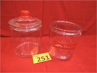 Clear Jar W/ Toms Lid & Little Debbie Glass Jar