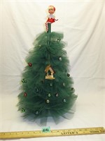Vintage Christmas Tree with Elf