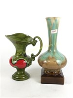 Ceramic Vase & pitcher.