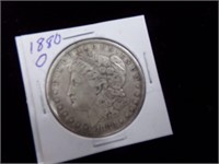 1880 o Morgan silver dollar