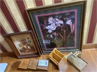 Framed Pictures, Letter Organizer etc