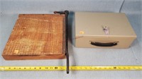 Wood Paper Cutter & Lock Box