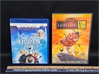 FROZEN BLU RAY/DVD-Like New & LION KING DVD