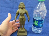heavy brass asian goddess statue ~7 inch tall
