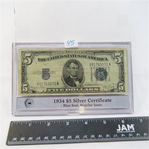 1934 $5 Silver Certificate