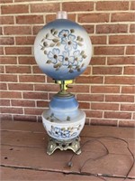 BLUE FLORAL GONE WITH THE WIND LAMP