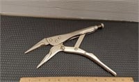Needle long locking pliers