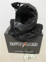 1Storm Matte Black Racing Helmet in Box Size
