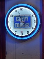 Chevy Trucks Neon Clock