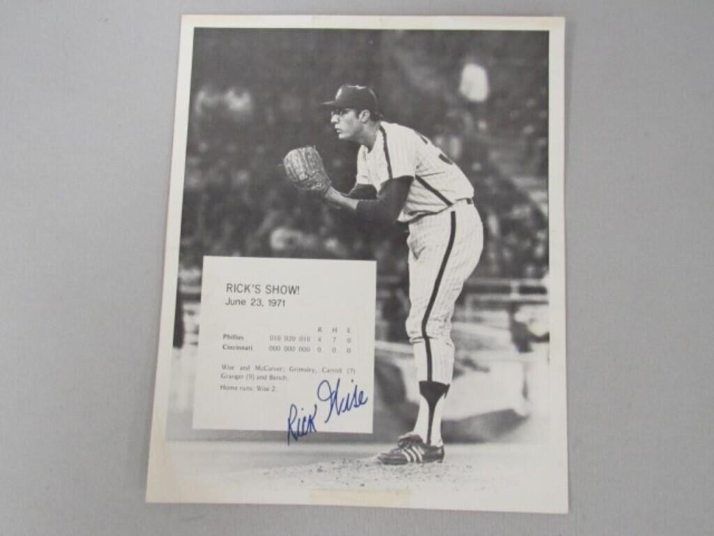 B & W AUTOGRAPHED PHOTO OF RICK WISE