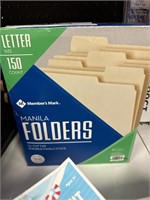 MM letter size manila folders 150ct