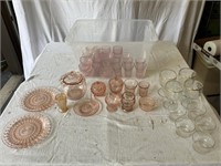 VTG Jeanette Pink Glassware/Old Colony Depression