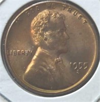Uncirculated 1955 S. Lincoln wheat penny