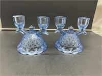Imperial Katy Blue - 2 - dbl candle holders