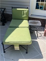 Outdoor metal chair ottoman oversized  & table