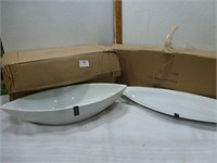 NEW 4 Pc Robeley Serving Dishes - 2 Tall / 2 Low