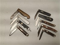 (9Pcs.) ASSORTED REMINGTON FOLDING KNIVES