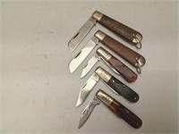 (5Pcs.) ASSORTED CASE XX FOLDING KNIVES