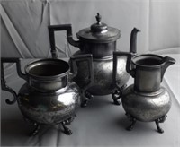 Silver Plate Tea Pot and more