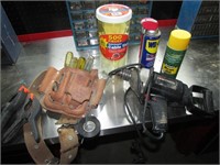craftsman 1/2" drill,zip ties,toolbelt & items