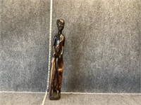 Wooden Carved African Woman Sculpture