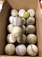 Box of apx 17 softballs