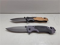 (2) NEW Folding Pocket Knives