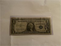 Early 1957 A $1 US Silver Certificate Bill XF