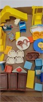 Lot of fisher Price little people furniture and