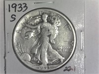 1933-S Walking Liberty Half Dollar