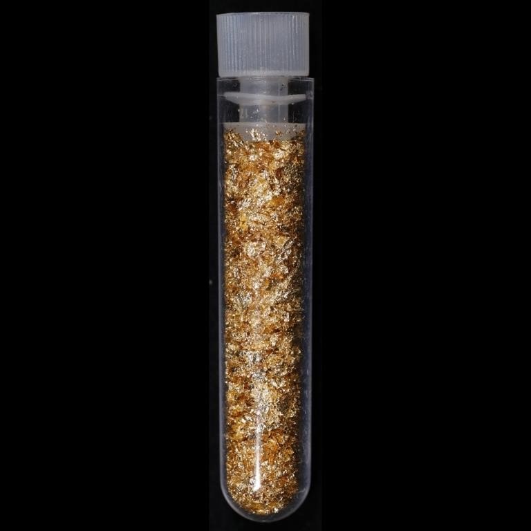 Scarce 5ml Vial of 100% Pure Gold Leaf. Wow! Cool!