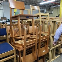 17 wood chairs