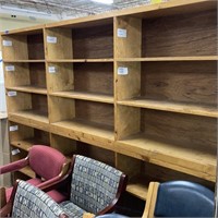 lot of 2 - 8 ft wood bookcases