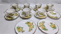 8 Royal Albert Tea Rose 7 cups 2 dessert plates