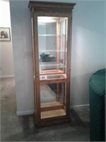 LIGHTED CURIO CABINET 6' 3" H x 32" W X 13" D
